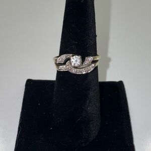 VTG diamond wedding set